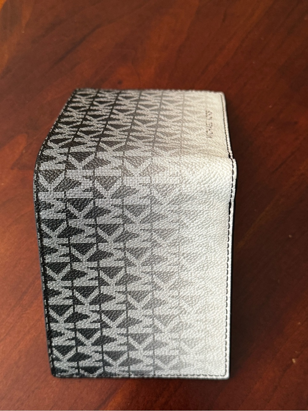 Michael Kors Men's Black and Gray Ombre MK Signature Bi-Fold Wallet, NWT - Picture 4 of 6